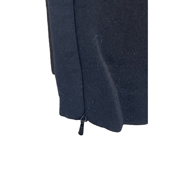 Tory Burch Pants Womens Medium Faux Leather Panels Black Ankle Zip Work Casual - Picture 4 of 13